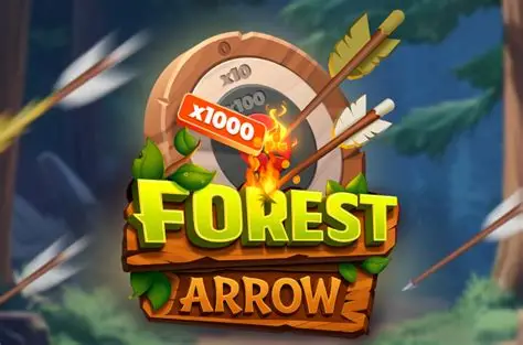 Forest Arrow scritta verde con freccia infuocata