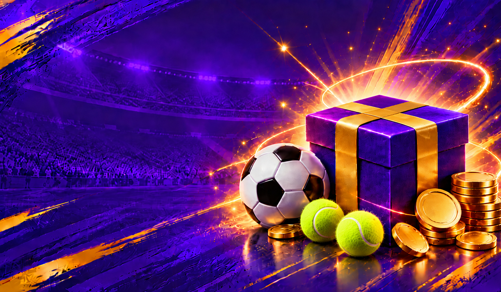 Just4win opinioni sul bonus casino e scommesse, soldi veri e gioco d'azzardo responsabile: cofanetto regalo con palloni e monete